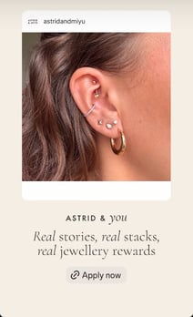 Astrid and Miyu story: Real stories, real stacks, real jewellery rewards