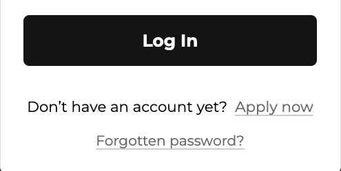Programme login page with the Forgotten password? link (demo programme)