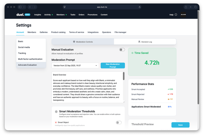 smart moderation landing page